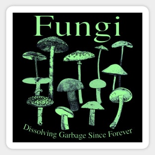 Fungi - Dissolving Garbage Since Forever (green) Sticker